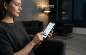 Agendamento automático para empresas de serviço sendo utilizado por cliente no celular