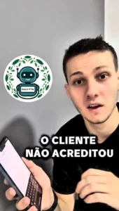 Chatbot com IA para empresas de serviço surpreendendo empresário ao mostrar dados em tempo real no celular