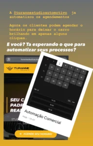 Agendamento automático para empresas de serviço aplicado no Turanne Studio Automotivo com sistema de horários online