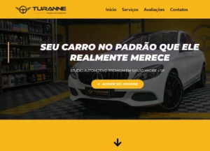 Agendamento automático para empresas de serviço integrado ao site do Turanne Studio Automotivo com botão de agendamento online